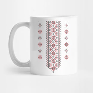 Palestinian Jordanian Arabic Traditional Tatreez Realistic Embroidery Cross Stitch Pattern17-lght Mug